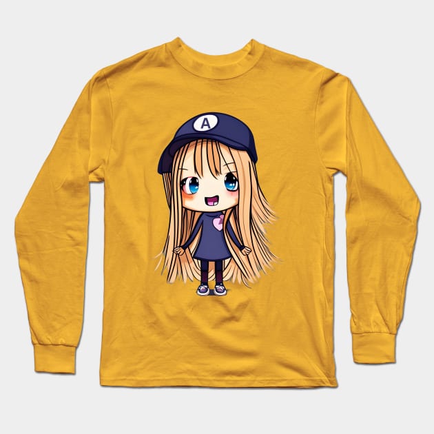 Happy Girlie Long Sleeve T-Shirt by masksutopia